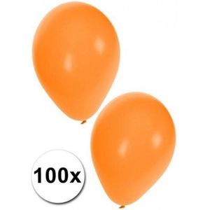 EK Voetbal 2024 Oranje Ballonnen versiering voordeelpack 100 stuks koningsdag