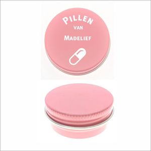 Pillen Blikje Met Naam Gravering - Madelief