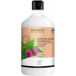 Puur Voedend shampoo voor zijde haar met glans - Brandnetel - klis - gierst - 1000ml
