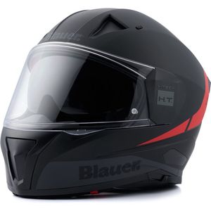 Blauer Naca NF01A Mat Zwart Rood Integraalhelm - Maat XL - Helm