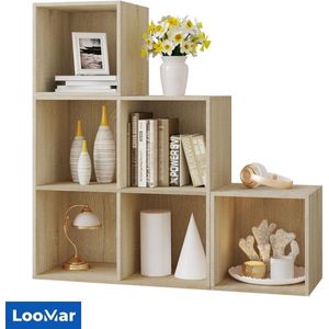 LooMar Boekenrek Kubus - opbergkast - stellingkast - boekenrekje - industrieel - boekenkast - boekenplanken