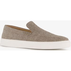 Van Beers heren instappers taupe - Bruin - Uitneembare zool - Maat 46