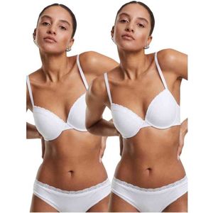 Urban Classics - Basic Cotton Lace - Bh - 2 Eenheden