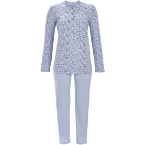Katoenen pyjama Ringella blauw 7/8 broek - Blauw - Maat - 54