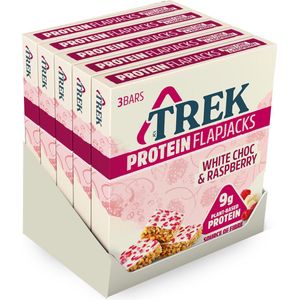 TREK proteïne havermoutrepen White Choc & Raspberry (3x50g) - 5 stuks