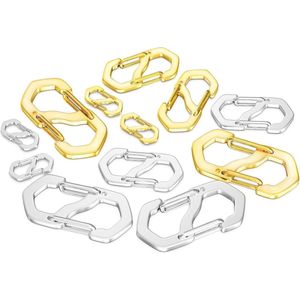 12 stuks roestvrijstalen kettingsluitingen voor armbanden - zilver - mini-karabijnhaken