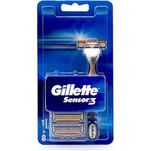 Gillette - Sensor3 - Scheersysteem - Met 8 Mesjes
