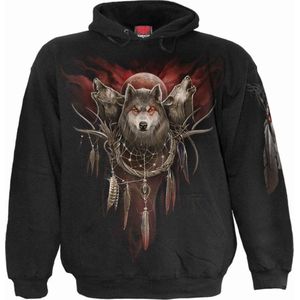 Spiral Cry Of The Wolf Heren Trui met capuchon - zwart - XXL