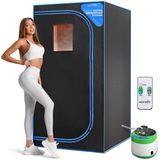 SereneLife, sauna , draagbare sauna op ware grootte — Personal Home Spa, met afstandsbediening, opvouwbare stoel, timer
