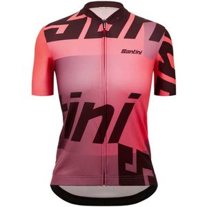 Santini Karma Logo Korte Mouw Wielertrui Roze XS Vrouw