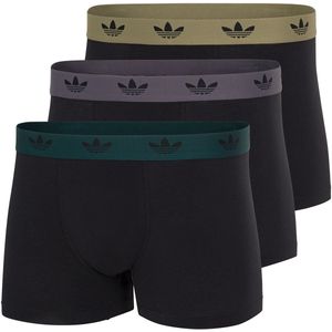 Adidas Originals - Trunk (3PK) - Comfort Flex Cotton - Onderbroek Mannen - zwart, groen, grijs