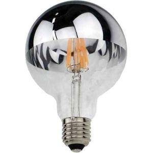 LED -Glühbirne E27 Filament 7W G95 Silberreflexion - Warm wit licht - Verre - Zilver - Argent - SILUMEN