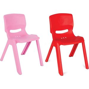 Siva 20142 + 20144 Set van 2 kinderstoelen - Roze en rood