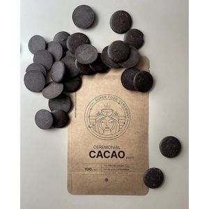 Super Food Ceremony - CEREMONIAL GRADE CACAO - Rechtstreeks uit COLOMBIA - Ceremoniële cacao 100g - Fino de Aroma drops - ritual cocoa massa - Medicinal paste