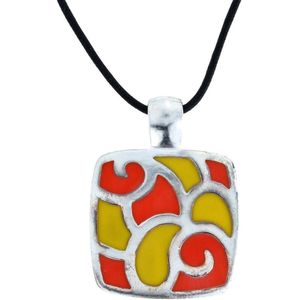 Behave Ketting met geel oranje hanger