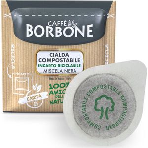 Caffè Borbone Nera Koffiepads - ESE 44mm (Cialde) - 50 Stuks Composteerbaar / 100% biologisch afbreekbaar
