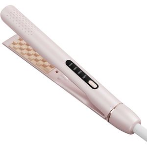 Krultang, Roze Maïs Clip, Snelle Verwarming, Toermalijn Keramische Negatieve Ionen Haarstyler 60 Minuten Automatische Breuk, Glad en Glans