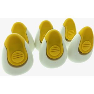Tafelkleedgewichtjes Ei-vormig geel - 6 stuks