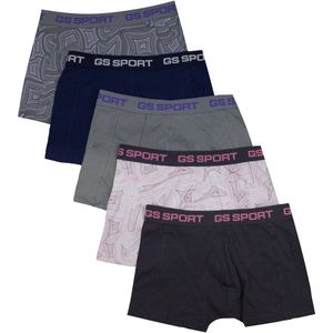5-pack Heren Boxershorts Gino Santi Sport katoen assorti kleur- maat M