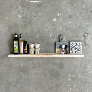 GoudmetHout - Zwevende wandplank - Blinde montage - eiken - 220 x 10 cm - licht eiken - zwevende boekenplank - Incl. bevestiging