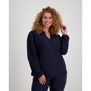 Je m'appelle Travelstof At Work Top Met stretch - Blauw - Maat 46