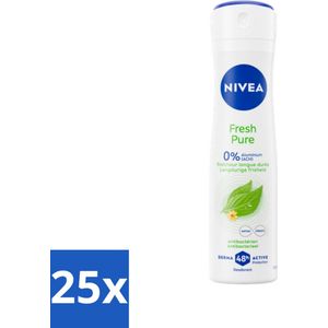 Nivea - Deodorant - Spray - Fresh Pure - Langdurige Frisheid - 150 ml - Bulkverpakking - 25 stuks