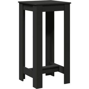 vidaXL Bartafel 51x50x103,5 cm bewerkt hout zwart - Bartafel - Bartafels - Statafel - Statafeltje