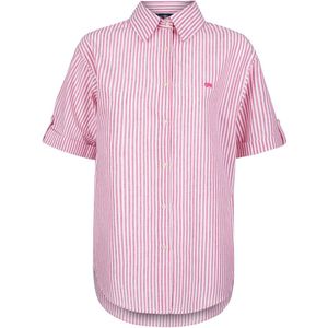 Jimmy Sanders - Overhemd - Roze - Katoen Linnen - Korte Mouw Dames