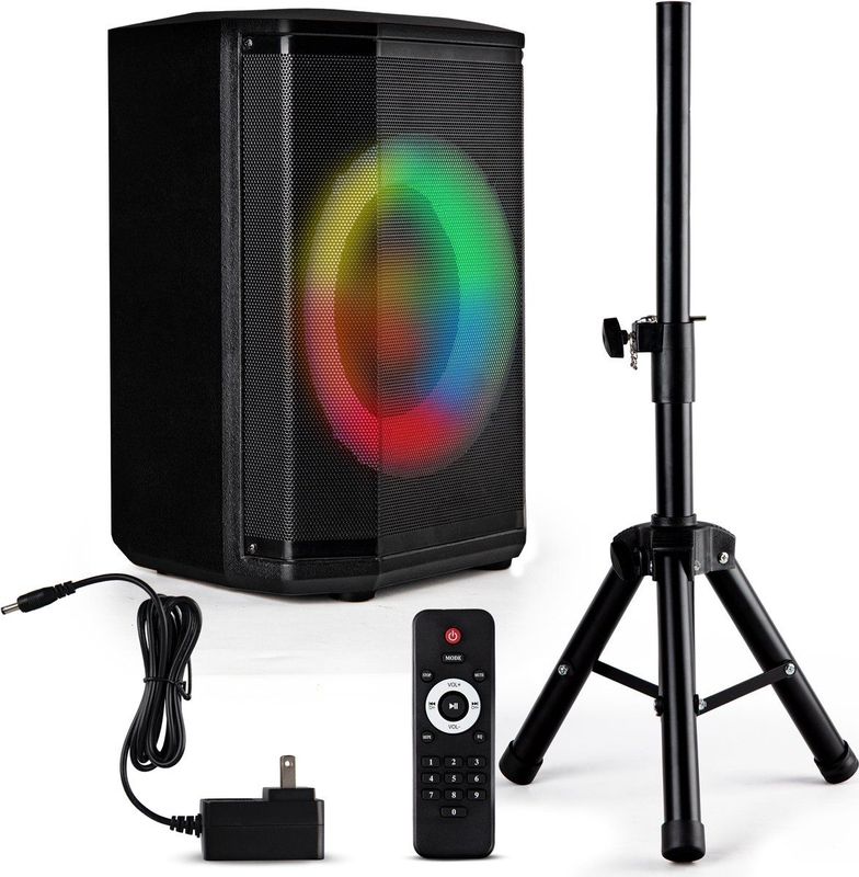 Pyle - Portable Bluetooth Speaker - 120W - Met 8 inch Woofer - TWS Functie - Microfoon Ingang - USB/Micro SD/FM Radio