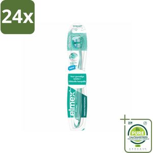 Elmex - Tandenborstel - Sensitive Professional Extra Zacht - Voor Gevoelige Tanden - 1 tandenborstel - Voordeelverpakking - 24 stuks - Tandborstel gevoelige tanden - Tandenborstel blootliggende tandhalzen