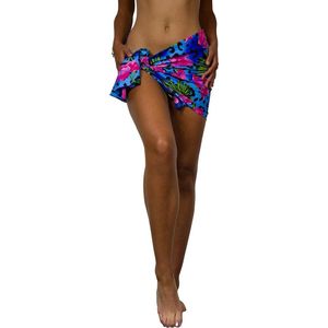 Funky Casual Sarong Pareo Beach Wrap for Women - Leopard Floral Print