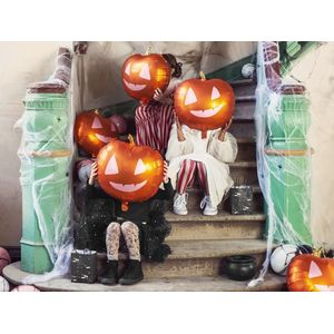 Partydeco - Folieballon Pompoen 40 x 40 cm - Halloween - Halloween Decoratie - Halloween Versiering - Halloween Ballonnen