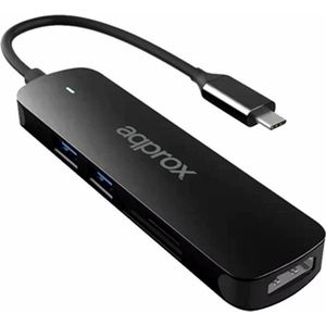 Approx - APPC45 - USB-C Hub-adapter - 5-in-1 - Aluminium - HDMI tot 4K/30Hz