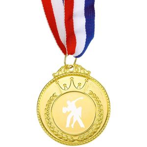 Medaille | Goud | Dansen | Inclusief Lint | Metaal | 65 MM