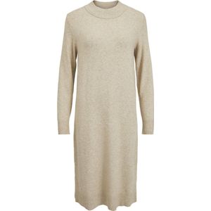 VILA VIRIL CREW NECK L/S MIDI DRESS - NOOS Dames Jurk - Maat L