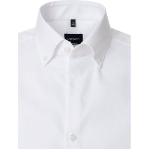 Wit Venti Overhemd Oxford Weving Modern Fit Strijkvrij - L