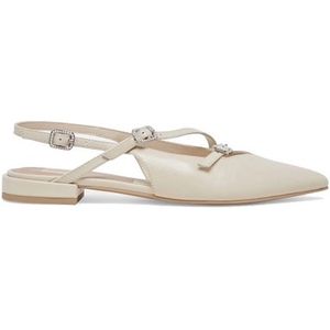 Dolce Vita Pamla dames ballerina's met hielbandje beige leer