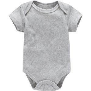baby jumpsuit korte mouw tas scheet jurkje grijs(3M)