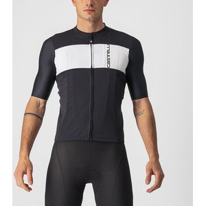 Castelli Fietsshirt Korte Mouwen Heren Zwart Wit - PROLOGO 7 JERSEY LIGHT BLACK SILVER GRAY IVORY-XL