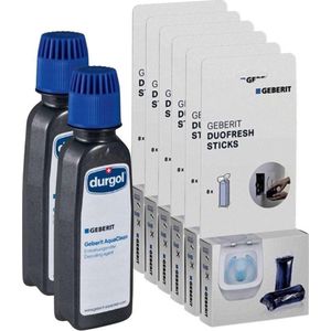 Geberit Voordeelpakket inclusief DuoFresh Sticks 48 stuks & 2 flessen Aquaclean ontkalker