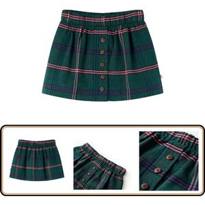 Kinderrok - Donkergroen - A-lijn - Maat 92 Kinderrok - Kinderkledij - Meisje Jurk - Meisjesjurkje - Katoenen Rok