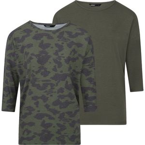 Only - ONLGLAMOUR - T-shirt - Veelkleurig - 2-pack - Lange Mouw