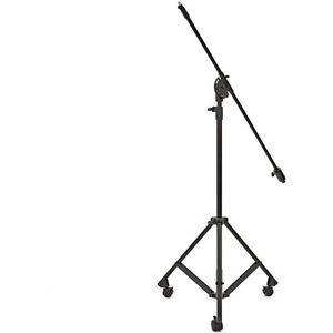 Studio Telescopische Microfoonboomstandaard met Wielen van Gear4music