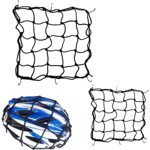 Elastisch net voor motorbagage, kofferbak en fiets - Set van 2 met haken.