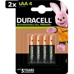 2x Duracell Rechargeable AAA 900mAh batterijen - 4 stuks