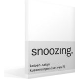 Snoozing - Katoen-satijn - Kussenslopen - Set van 2 - 40x60 cm - Wit