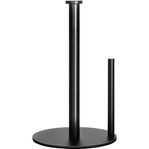 Keukenrolhouder Zwart Staande RVS Keukenrolhouder voor Standaard en Grote Rollen voor Keuken en Eettafel Werkblad (Zwart)
