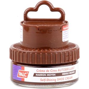 Palc zelfsmeer - Zelfglans - Schoensmeer - Schoencreme - Schoenpoets - Schoenverf - 50ml - Middel bruin