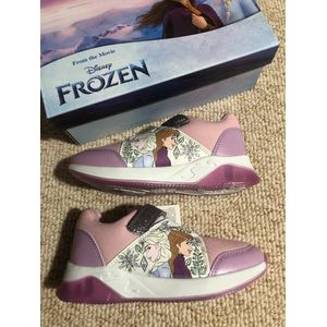 Disney - Frozen - Sneaker - Wit Lila - Kinderschoenen met Lichtjes in Zool