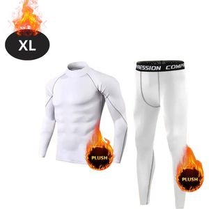 Nivard Thermokleding Heren - Thermobroek - Thermoset - Thermolegging - Winter - Thermoshirt - Wit - XS